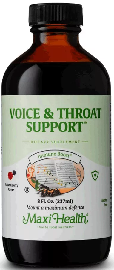 מקסי הלט פורמולה לקול צלול 237 מ״ל | Maxi Health Voice & Throat Support 8 Fl Oz